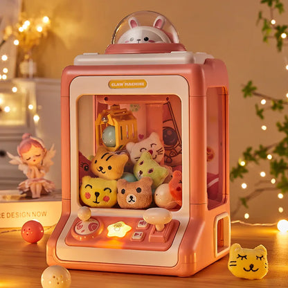 BrincaGarras: Máquina Automática de Brinquedos em Miniatura, com Luzes e Música, Operada por Moedas, Inspirada em Desenhos Animados